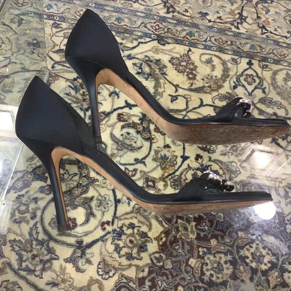 Giuseppe Zanotti size 38.5 VGUC satin with crystal vamp sandals et $695 - Picture 3 of 7